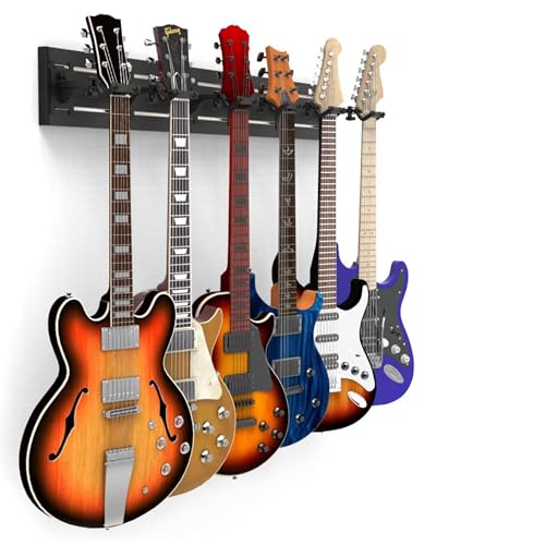 DLDIRECT 48-Inch Guitar Wall Mount with 6 Hangers