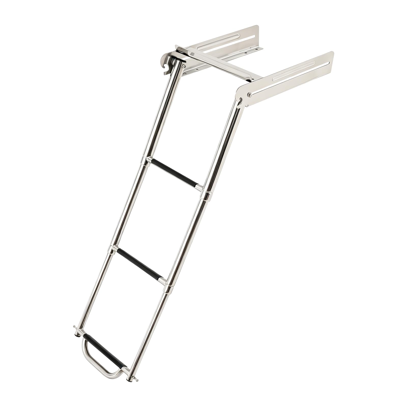 Stainless Steel Boat Ladder, Foldable Boat Deck Ladder for Safe Boarding and Dock Use, Rustproof Ladder for Marine and Boating Applications