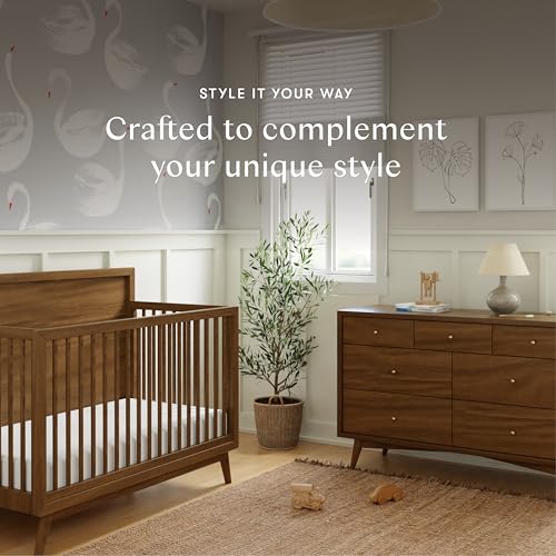 Babyletto Palma 7-Drawer Assembled Double Dresser in Natural Walnut, Greenguard Gold Certified - Thumbnail 6