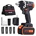 Price comparison product image Impact Wrench, GOXAWEE 20V Cordless Impact Driver Set (4.0Ah Lithium Battery, 300Nm/ Brushless/ 2-Speed,12.7mm & 6.35mm Chuck) with 11 Accessories Include Tool Bag