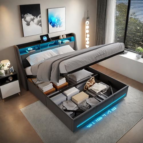 PerGar Cama de 140 x 190 cm con Almacenaje