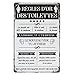 Panneau Vintage En Métal – Les Règles Des Toilettes – 20x30cm – Décoration Humour