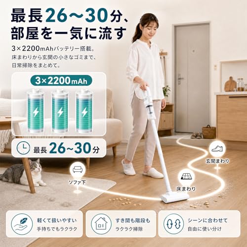 Image of Fochai 15000pa Strong Suction, 2024 Innovative Model Vacuum Cleaner, Cordless Stick Vacuum Cleaner, 5 Way, Handy Cleaner, Single Cleaner, Electric Vacuum Cleaner, 5 Nozzles, Lightweight, Type-C