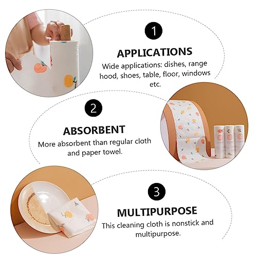 Paños de cocina desechables de alta absorción en húmedo y seco para encimeras y ollas, 4 rollos 6