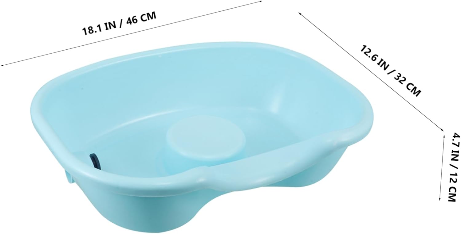 Beavorty Bed Bound Hair Washing Sink Portable Shampoo Bowl for Elderly Disabled Bedside Washing Basin Drainage for Home Care