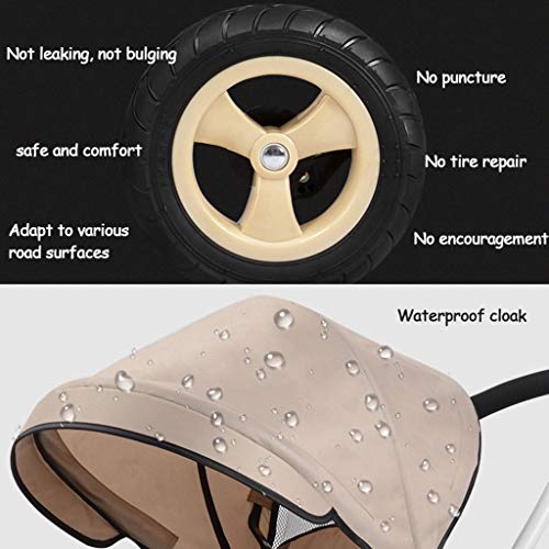Sznwj Ygqtbc Children's Tricycle,Children's Tricycle Bicycle Baby Stroller 1-5 Years Old Baby Stroller Child 3 Wheel Bicycle,Protective Awning(Color : Gold) #TOP6