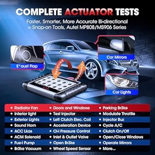 Autel Scanner MaxiCOM MK808S: 2026 Bidirectional Tool as MK808BT Pro MX808S M808Z, Function as MaxiCheck MX900, 28+ Service, Active Test, All System Diagnose, Injector Coding, FCA Autoauth Android 11G