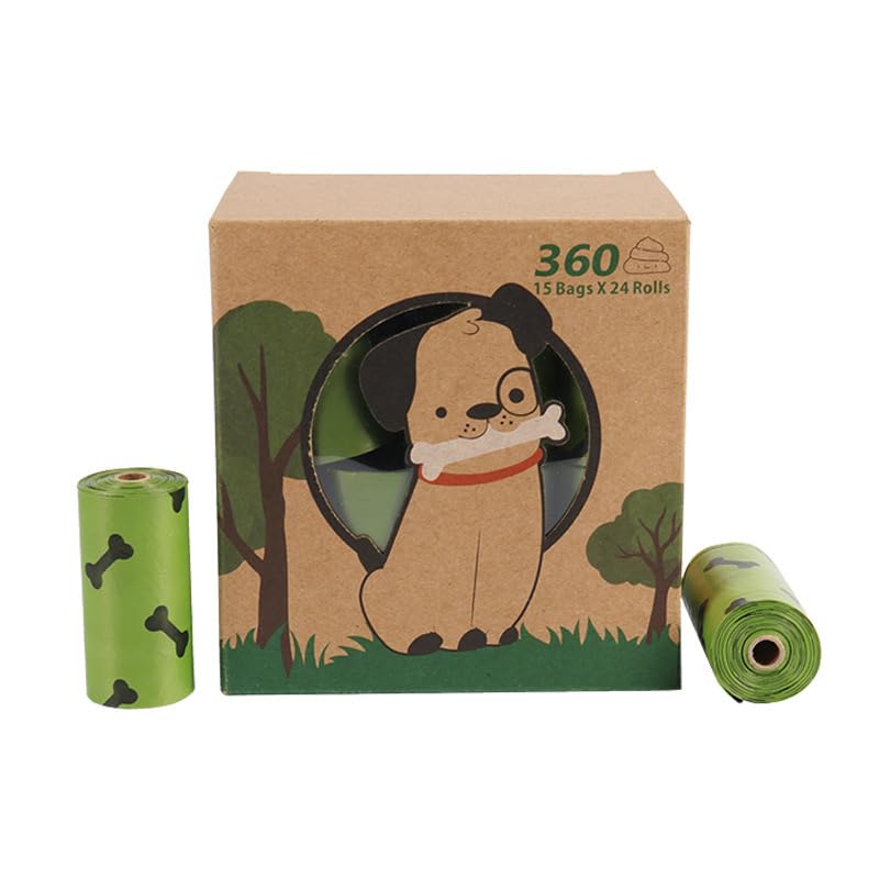 Image of Dog Poop Bags, Leak Proof, 360 Counts, Suitable for Big and Small Dogs, Green