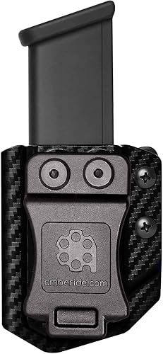 Miniatura 29 de Amberide Funda universal Mag Carrier IWB/OWB KYDEX para revista: 0.354 in/.40 doble pila - 0.354 in/.40 sola pila - .45ACP doble pila - .45ACP Negro