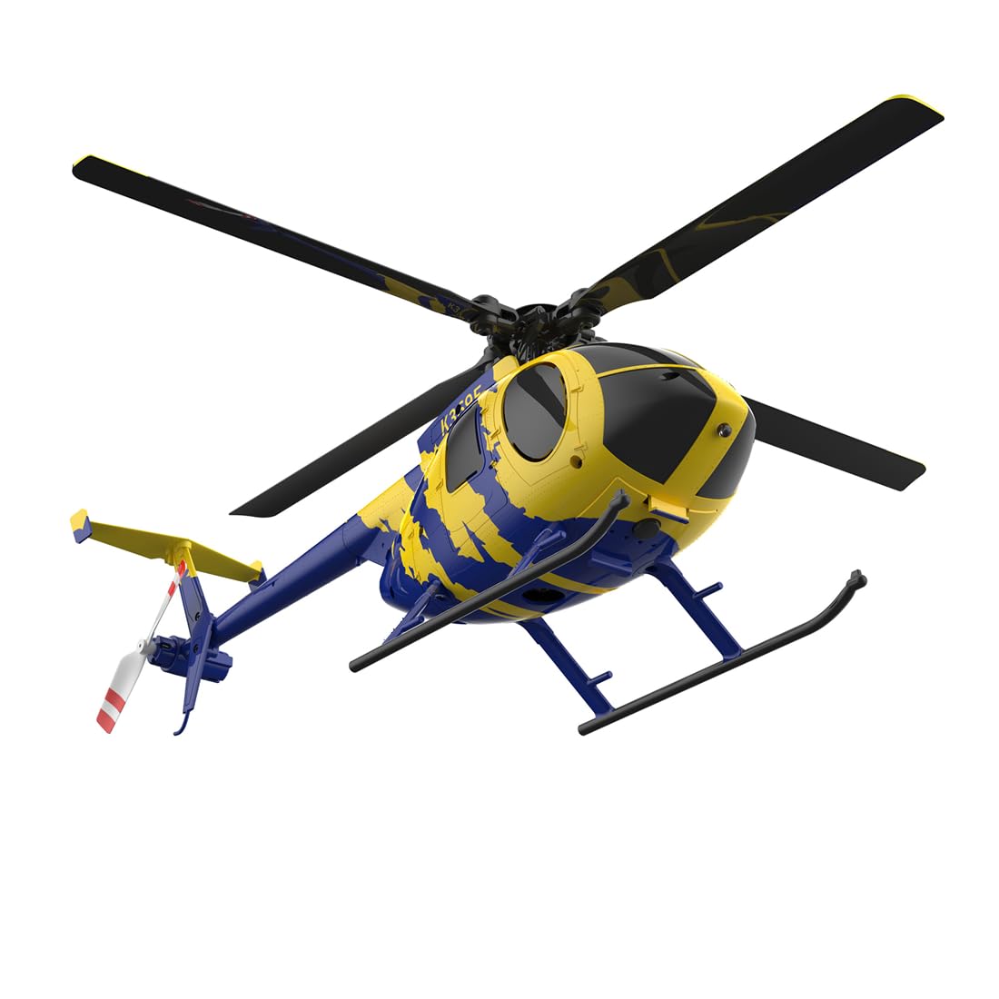RC ERA C184 MD500 - Elicottero radiocomandato a rotore singolo, 2,4 GHz, 4 canali, Flybarless, con sensore di flusso ottico, mantenimento dell'altezza e stabilizzazione giroscopica a 6 assi, modello