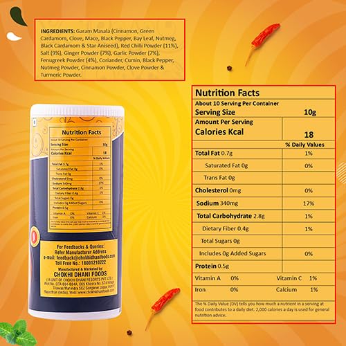 Image of Chokhi Dhani Butter Chicken Masala 100g | Murg Makhani Spice Mix | Rich Creamy Restaurant Style Curry Masala | Authentic North Indian Gravy Masala for Chicken & Paneer | No Artificial Colours