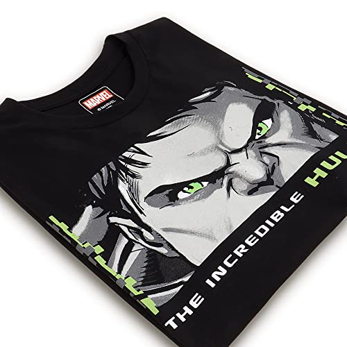 Image of Free Authority Hulk Printed Regular Fit Black Cotton Men's T-Shirt
