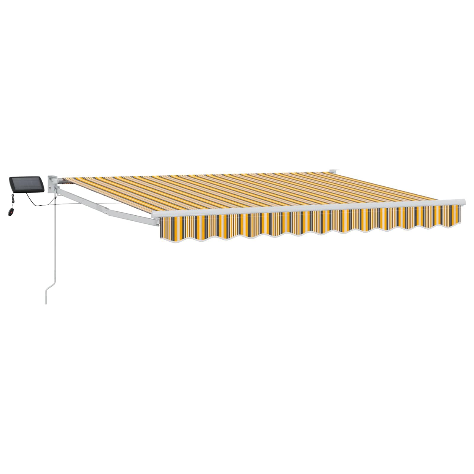 Toldo retráctil manual con LED 3x2,5m de jardín impermeable para porche exterior