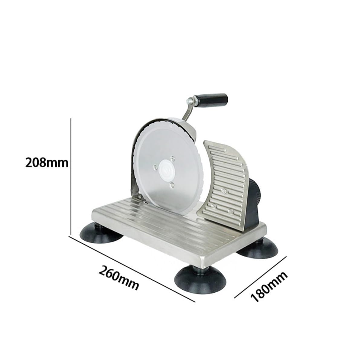 Cortador manual de pan de manivela – Máquina de corte de acero inoxidable con grosor de rebanada ajustable de 0 a 15 mm para uso doméstico y supermercado