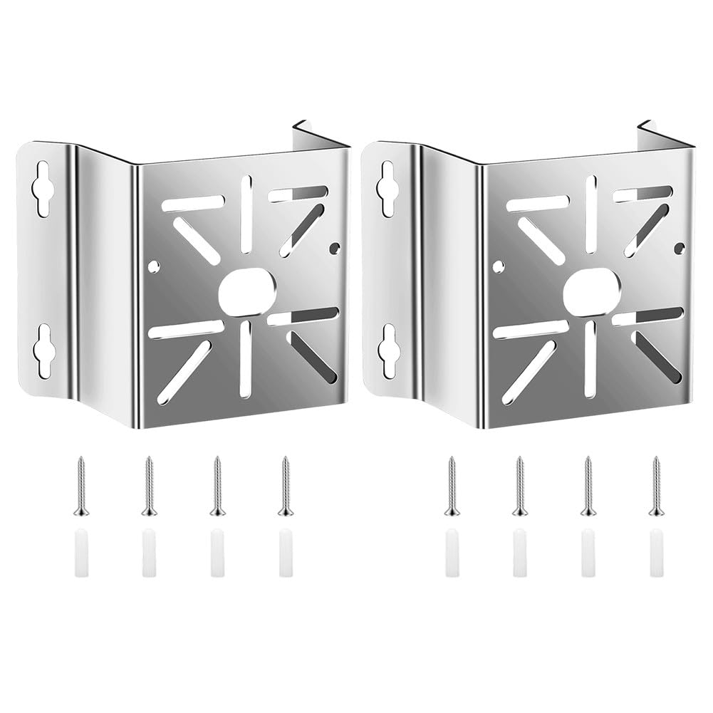 Soporte de esquina para cámaras Hikvision, de acero inoxidable resistente para exterior, pack de 2