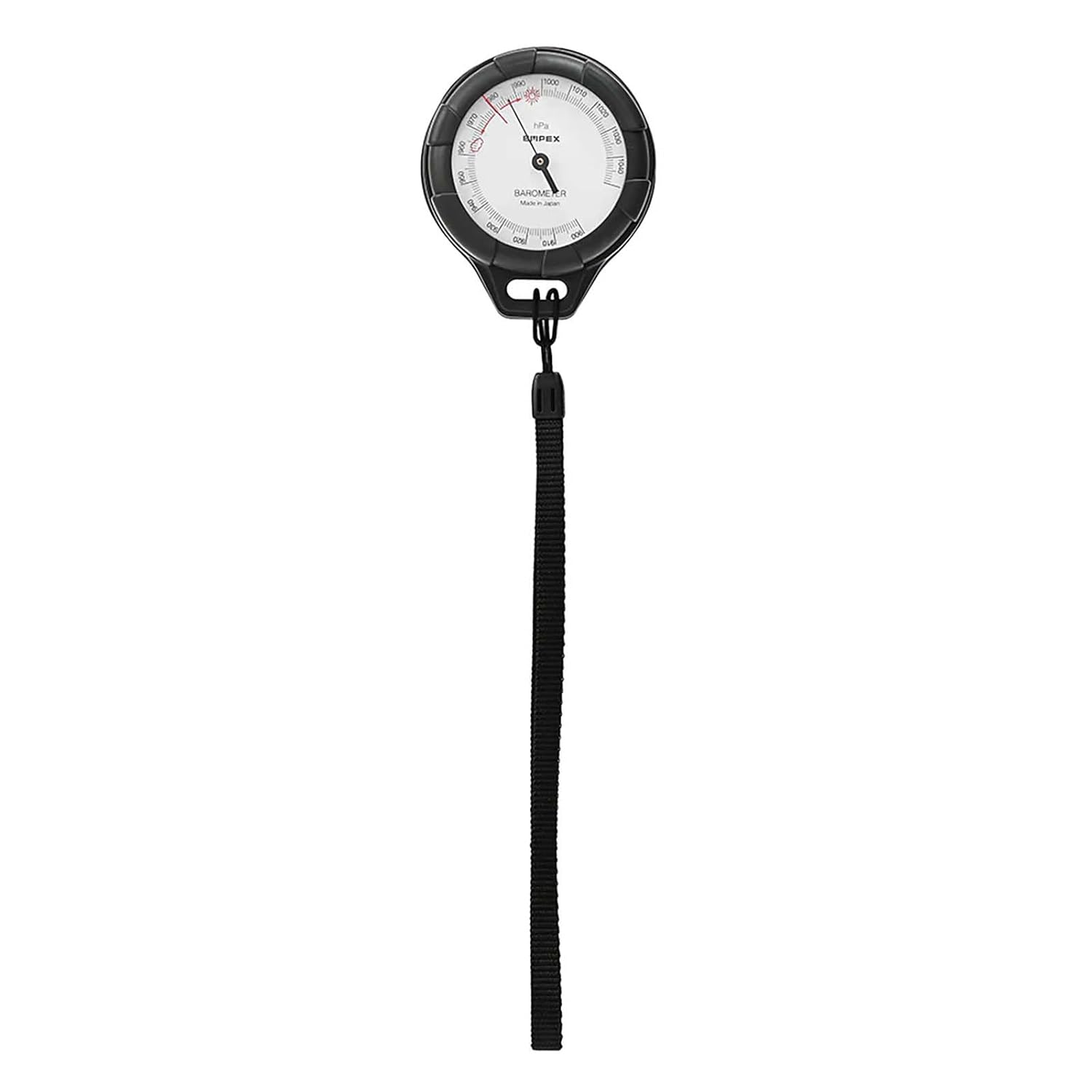 EMPEX FG-5190 Barometer, Analog Tabletop, Compact Barometer, Made in Japan, Black [Strap Included