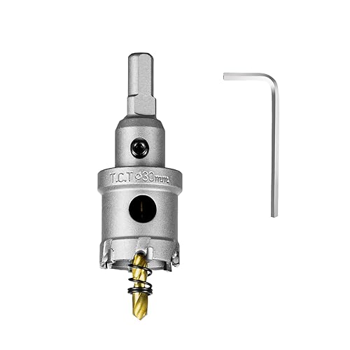 Miniatura 88 de SALI Kit de sierra perforadora TCT de 2-1/8 pulgadas (2.126 in) con punta de carburo de tungsteno con broca piloto chapada en titanio para metal