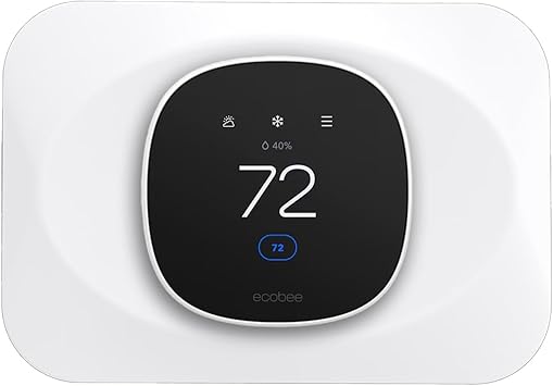 Wall Plate Cover Compatible with New 2025 Ecobee Smart Thermostat Essential, Practical Ecobee Thermostat Trim Kit, Programmab