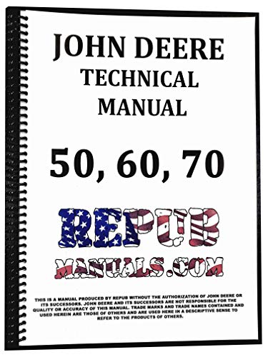 John Deere Model 70 Gasoline, All Fuel and LP Tractor Condensed Service Manual Technical Repair Book