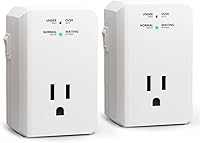 Vista 7 de BSEED Protector de sobretensiones de una sola salida, pequeño protector de sobretensiones con indicador de luz protegida para refrigeradores, PC