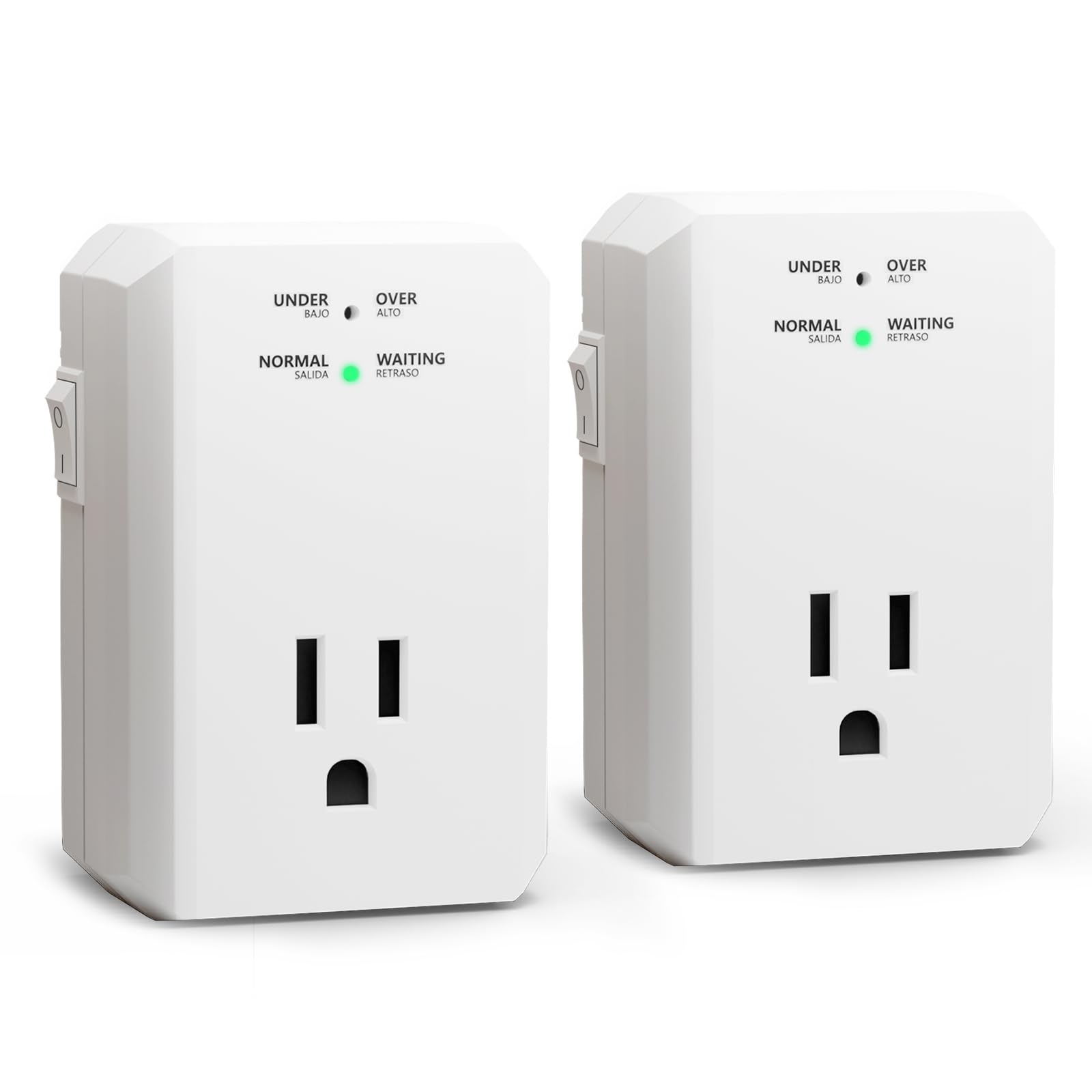 BSEED Single Outlet Surge Protector, Small Surge Protector Wall Tap with Ground Protected Light Indicators for Refrigerators, PC, TV, Xbox Series X, PS5 and Home Appliances, 15A, 1875W, 120V, 2 Pack