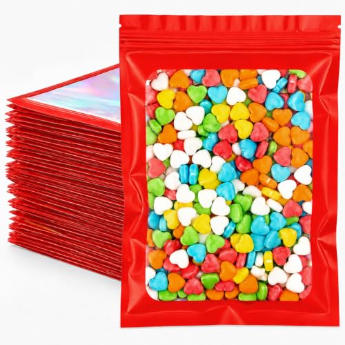 FITIMOR Holographic Bags 100PCS Mylar Bags, Smell Proof Bag Goodie Baggies