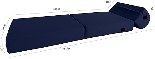 Miniatura 176 de Sofá cama plegable color gris de espuma, 6 pulgadas. Grosor x 32 pulgadas, ancho x 70 pulgadas. Cama de Invitados, cama plegable con espuma de alta