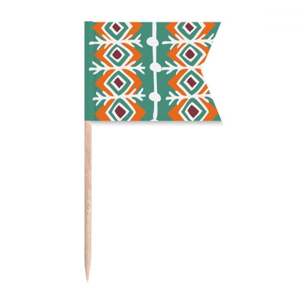 Totems du Mexique antique : plaque de fromage verte avec cure-dents
