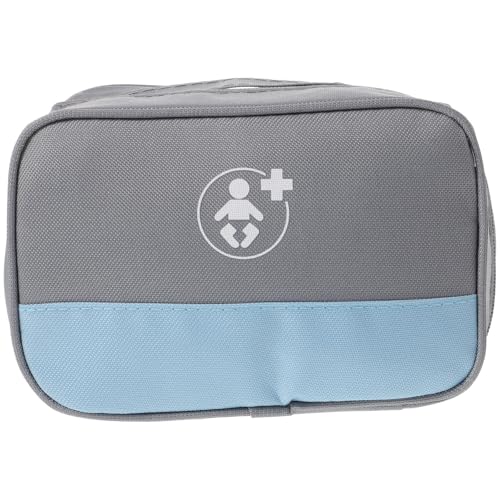 Bolsa de medicamentos de viaje lavable con apertura total para organizar medicinas en casa