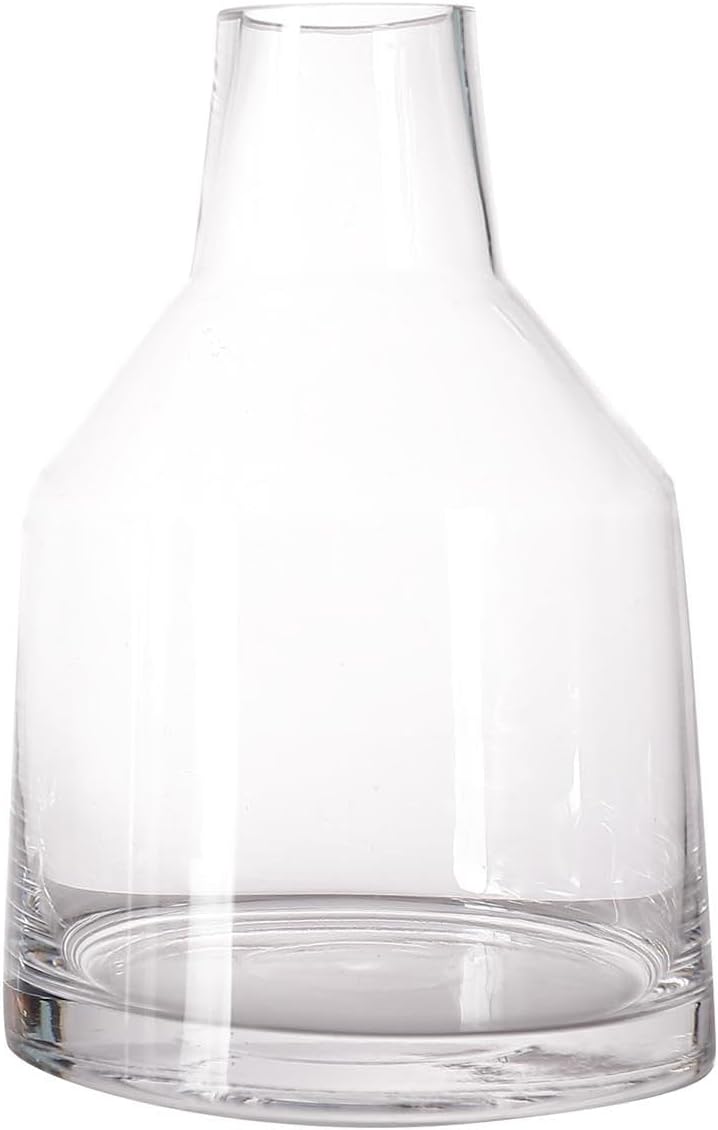 Tableclothsfactory 2 Pack 12" Tapered Neck Clear Glass Flower Vase Centerpieces