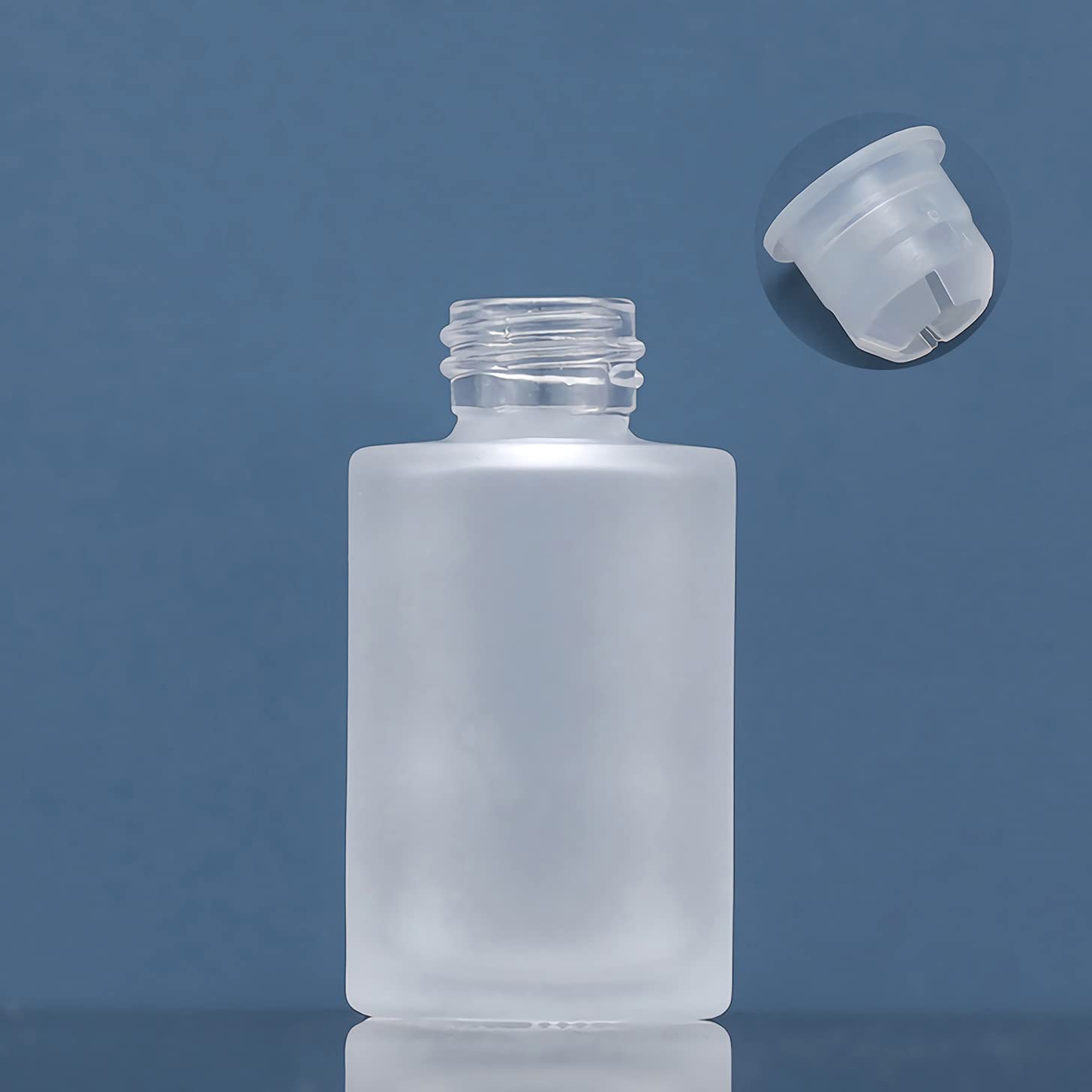 Butelka z rozpylaczem, 12 sztuk, 30 ml, pusty, okrągły, matowy, przezroczysty szklany zakraplacz ze szklanymi pipetami, srebrne fiolki z pierścieniem śrubowym do mieszanek olejków eterycznych do