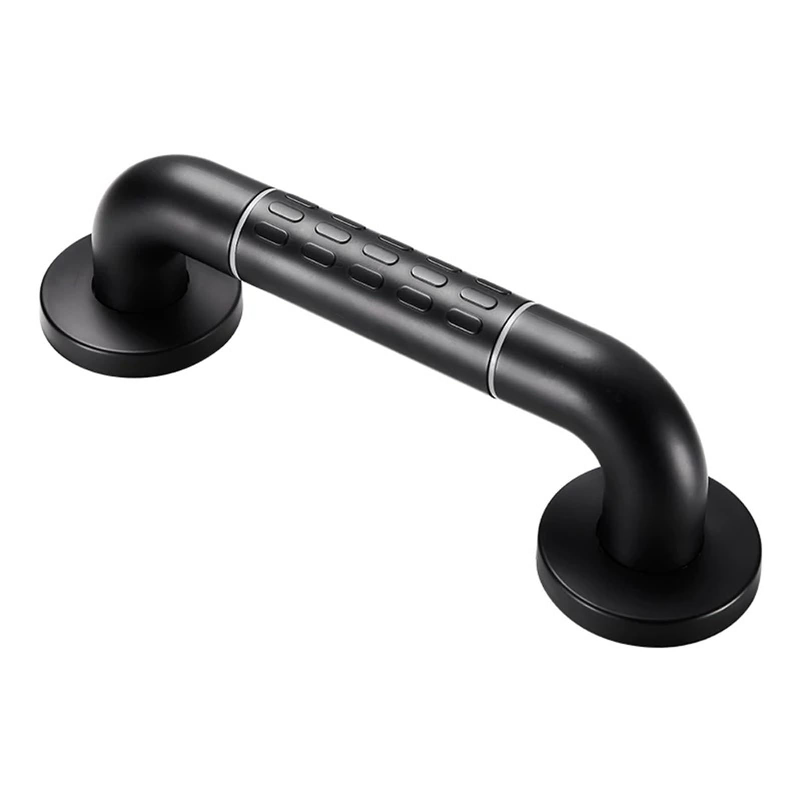 FKXSXAZ Shower Grab Bars, Non-Slip Stainless Steel Bathroom Safety Handles for Elderly & Handicap, Heavy Duty, Black, Knurled Grip（Black）(90cm/35in)