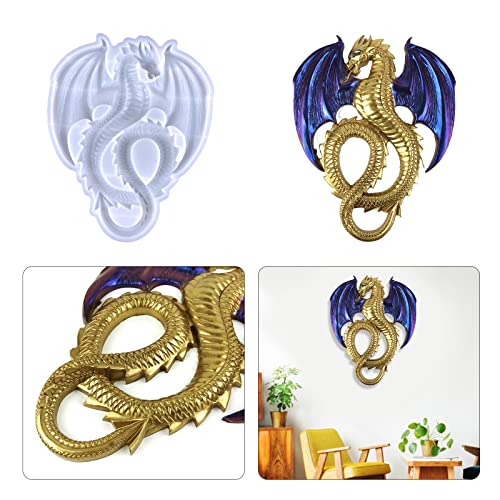Dragon Silicone Molds, 3D Animal Resin Mold, Large Animals Statue Making Epoxy Casting Mould For Wall Hanging Door Decoration Cabinets Gifts Home Office Craft Art Decor #TOP4