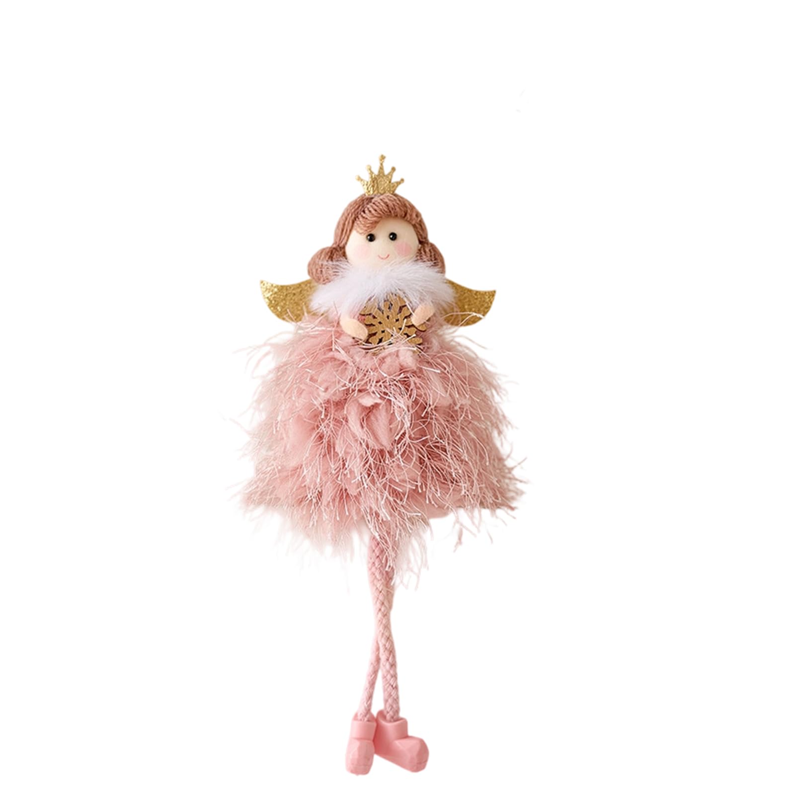 Buxuaaaa B Snowflake Princess Fabric Ornament For Christmas Tree, Home, Festive Holiday Decorations Snowflake Holiday Hanging Ornament