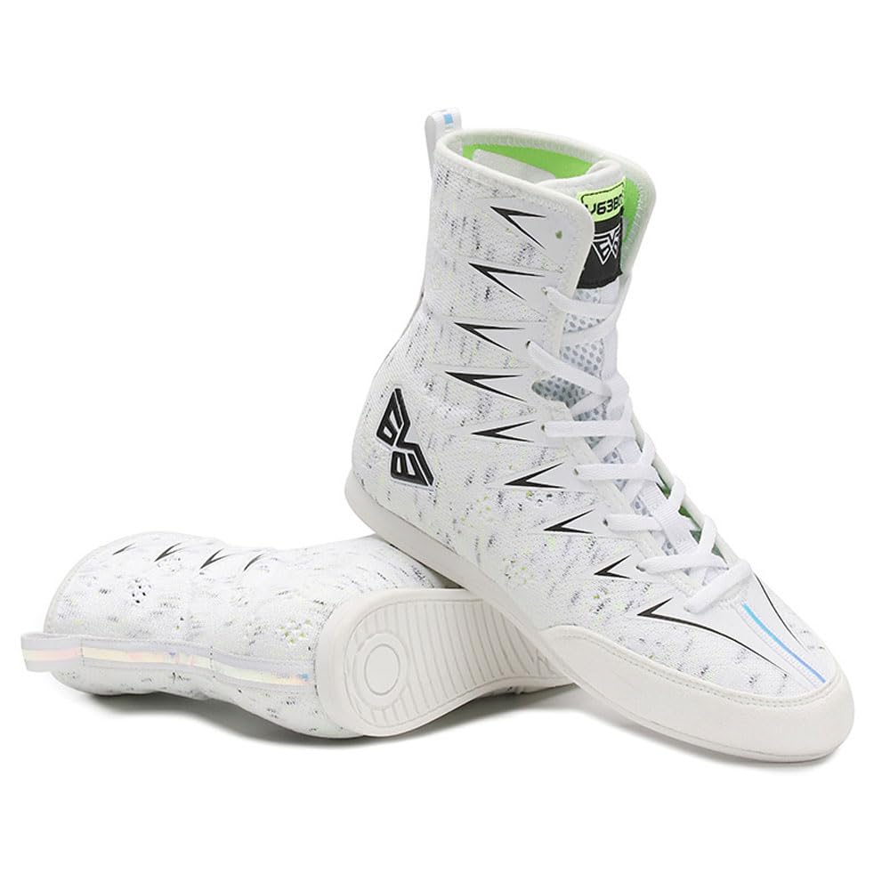 Scarpe da Wrestling,Scarpe da Boxe per Giovani,Scarpe da Allenamento e da Competizione,Stivaletti Boxe Unisex Adulto,Corpo della Traspirante,Suola Resistente all'Usura,Antiscivolo,