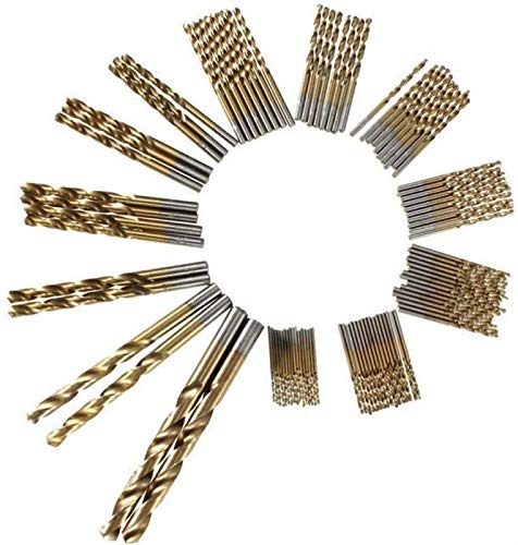 Auoeer Tools 99Pcs 1.5-10mm Twist Drill Bit Set Bits for Metal Titanium Straight Shank Electric Drill Power Tools Accessories Drill bit Set