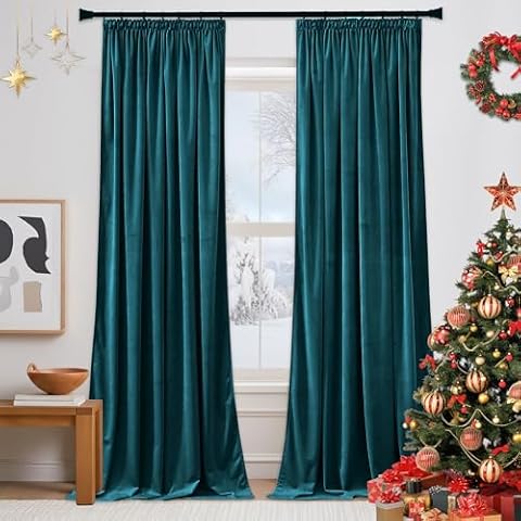 PONY DANCE Thermal Blackout Velvet Curtains Cover