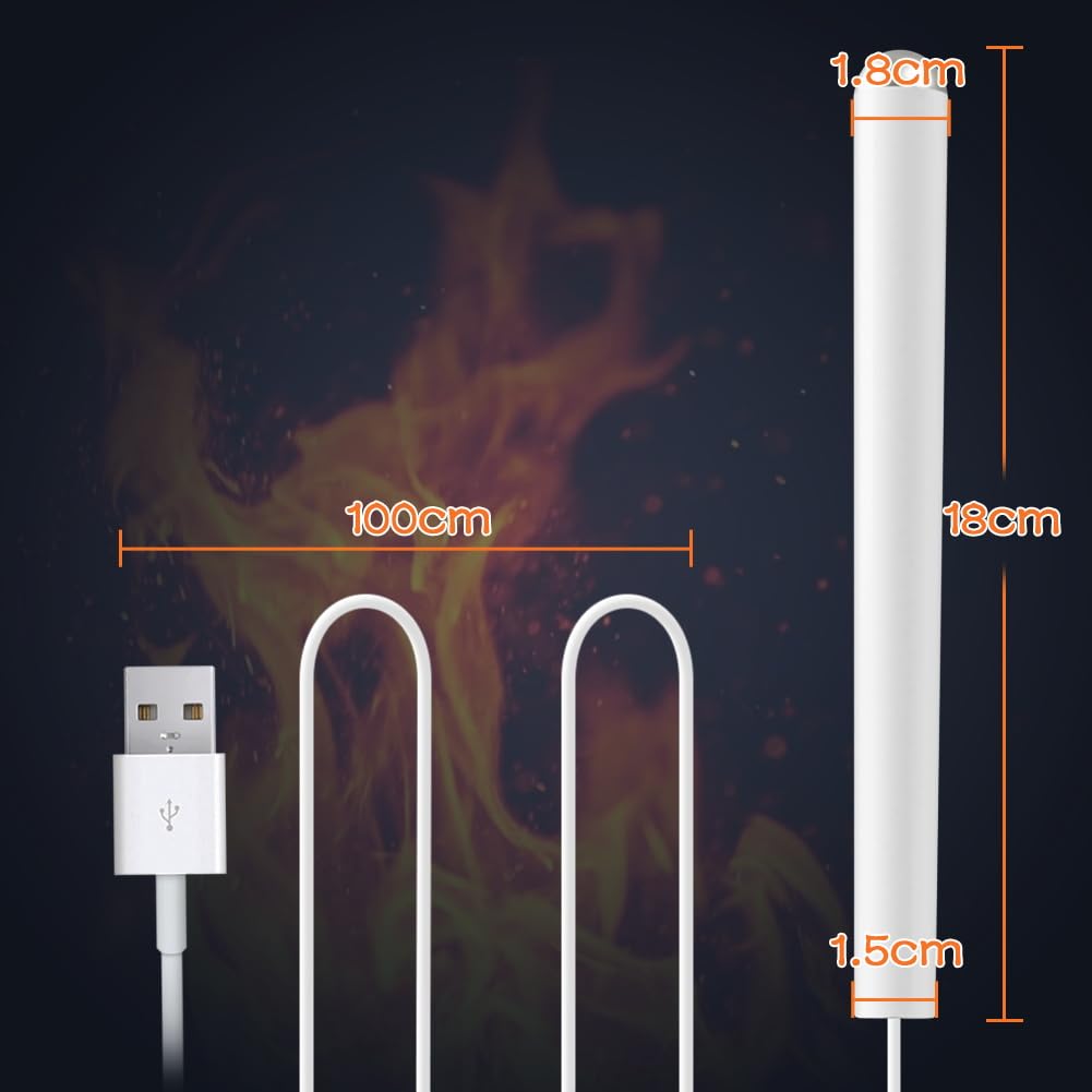 SXOVO Asta Riscaldante per Sex Toy, Bastone Riscaldante per Masturbatore Uomo, Bastone Riscaldante USB a Temperatura Costante da 42°C, Accessori per Sex Toys Uomo (Bianco)