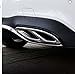 Duoles Pipe Throat Exhaust Outputs Tail Cover Trim for Mercedes Benz C-Class W205 Coupe,GLC, B W246,E W213 Coupe A-Class GLE GLS CLA