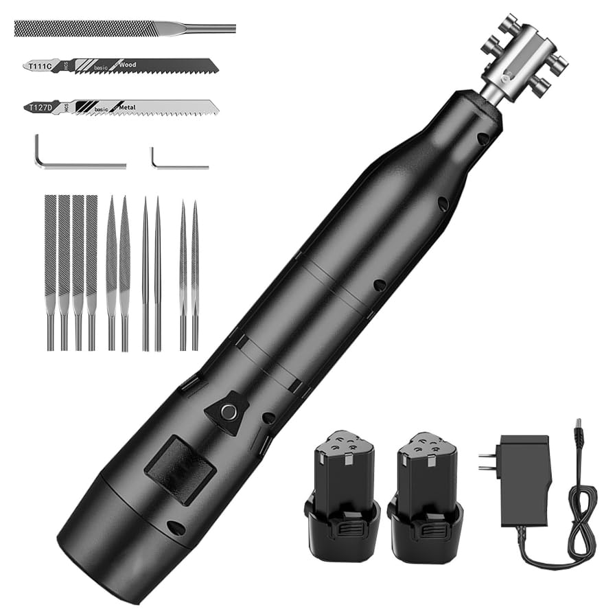 Luminexia Set di Lime ad Ago,Set di Strumenti per Seghe per File Elettriche,Lame per Seghe/Lime in Acciaio Alternative,per Metallo,Lavorazione del Legno,Vetro,plastica,Modello e Fai-da-Te(4 Stili)