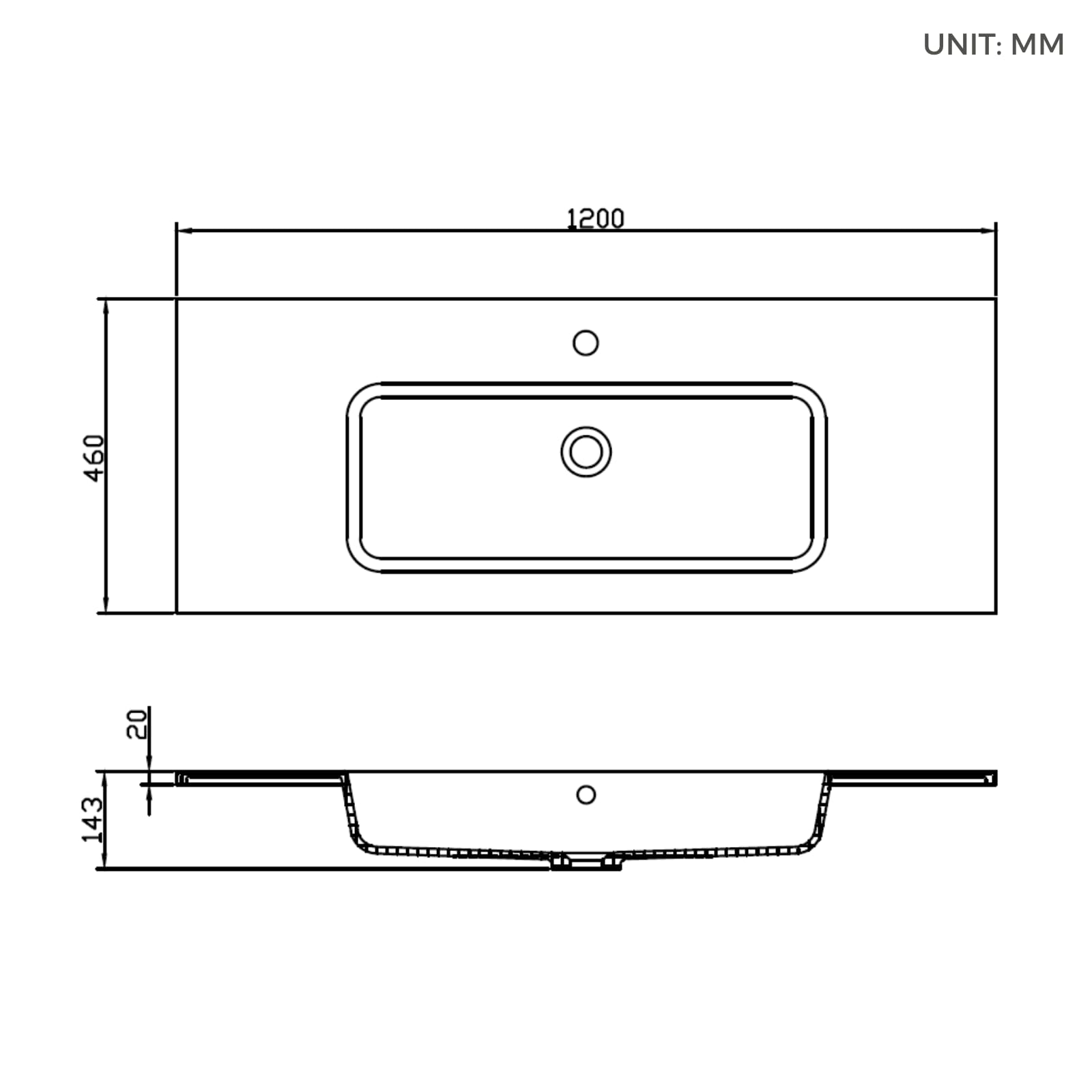 Meuble-Lavabo Mural De 120 cm avec Lavabo en Résine Minérale, Tiroir Et Porte, Ultra-Mince, Fermeture en Douceur, Accent Nervuré, Adapté Aux Grandes Salles De Bains, Forest Walnut