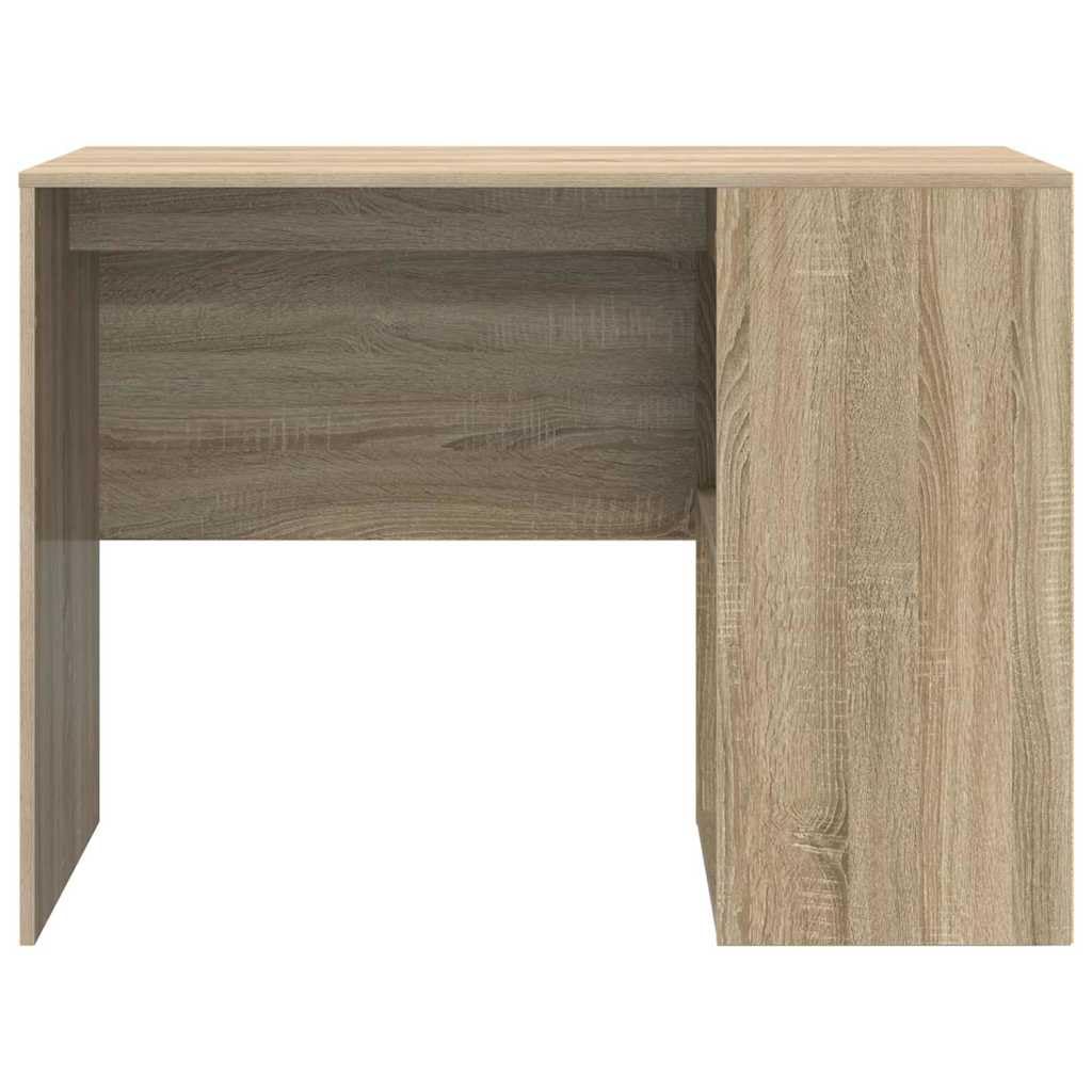 Moderner Schreibtisch mit Ablagefach und Stauraum in Sonoma-Eiche, Schreibtisch mit integriertem Regal für Home Office, Praktischer mit Regal für Büroorganisation, Eleganter