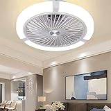 ZXCAQD Ceiling for with Remote Control Dimmable LED Ceiling Light, LED Ceiling Light with Remote Control, Ceiling Lamp Fan 48W 3-Speed and Timer Lamp Ventilator
