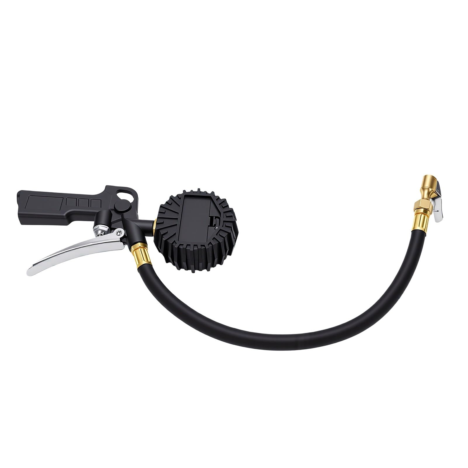 Yctze Manómetro de Presión de Neumáticos Digital 250 Psi con Inflador para Mecánicos Autos y Uso en Emergencias en Carretera Lecturas Precisas Resolución 0,1 Psi Pantalla LCD