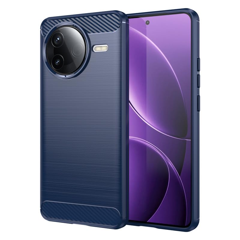Image of Hybrid Carbon Fiber Back Case for Poco F7 Pro (Blue)