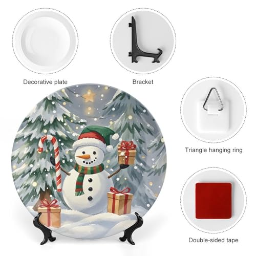 Plato decorativo de porcelana Bone China 8 pulgadas miniatura 3