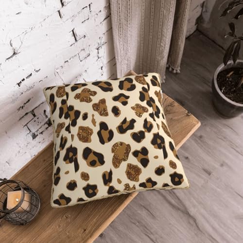 Housse de coussin léopard velours doux et confortable pour décoration de chambre - 8