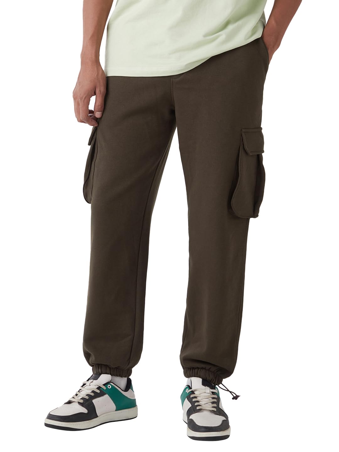 bewakoof Men's Fleece Oversized Fit Joggers|Bewakoof Heavy Duty® 1.0 | Track pants for man | Lower for man | Trouser for men | Baggy trackpants for men | Multipurpose | Mens Lower Activewear | Utility Pockets | Lightweight & Flexible Elastic Waist | Casual Joggers | Loose Fit-picture-30