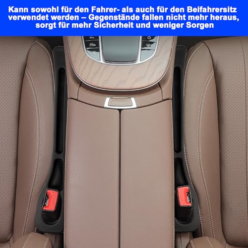2 Stück Autositz Spaltfüller, Autositz Organizer, Universal Autositz Lückenfüller, Aufbewahrungsbox für Autositze