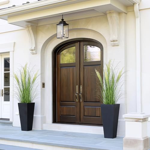 4ft Artificial Plants Onion Grass, 47 in Fake Shrubs Wheat Grass in Pot, for Indoor Outdoor Garden Office Home Decor, Faux Plant Greenery, Green - Image 5